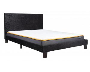 5ft King Size Berlinda Black Fabric upholstered bed frame